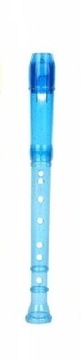 Flet 18,5cm Transparentny Niebieski z brokatem