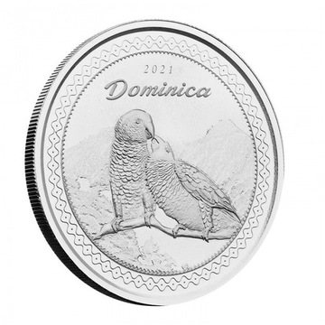 Srebrna Moneta Sisserou Parrot, Dominica 2021