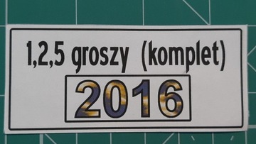 #.1, 2, 5, groszy 2016- trzy woreczki* 