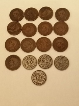 Zestaw monet Włochy 10, 20 centesimi, 17 szt. 