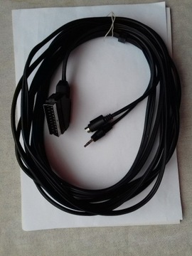 Kabel wtyk EURO -  wtyk SVHS + mały jack stereo