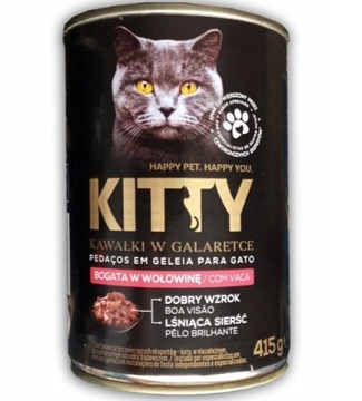 Zestaw karma kot kitty puszka 415g , saszetka 100g