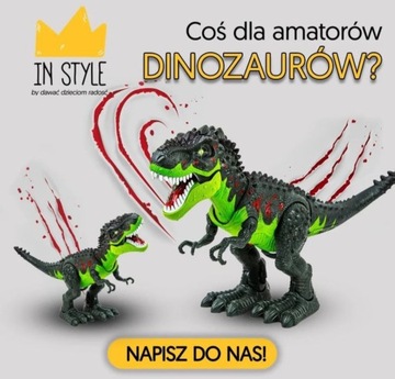 Dinozaur z efektami pary