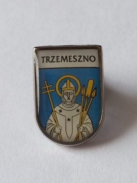 Herb miasta i gmina Trzemeszno przypinka pin