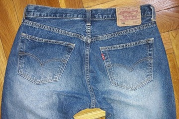 Męskie spodnie Jeans Levis 501 W32L34 skracane
