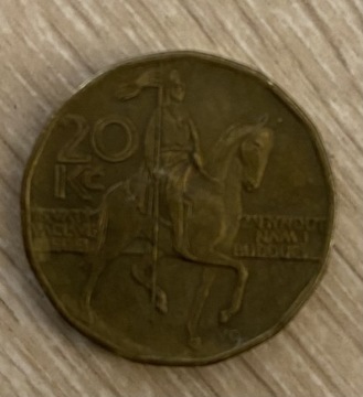 Moneta 20 KC koron czeskich 1999 rok