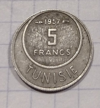(3005) Tunezja 5 franków 1957