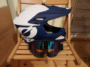 Kask motocyklowy O'NEAL + gogle UVEX