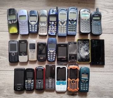 Stare telefony Nokia Alcatel Samsung i inne, zestaw 