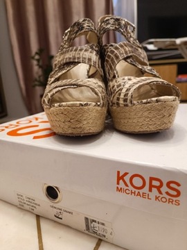 MICHAEL KORS buty espadryle koturny skóra 37.5 