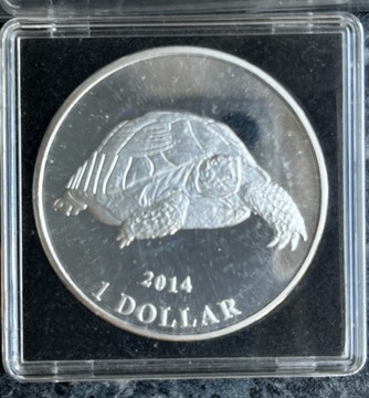 Kermadec wyspy (Nowa Zelandia) 1 Dollar 2014 ŻÓŁW