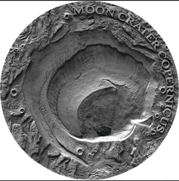 2019 Niue $1 Moon Crater - Copernicus 1oz Ag999