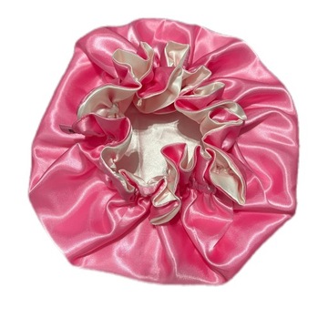 Silk Satin Bonnet Sleep Cap Double Layer, Size M