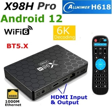 Tv Box X98H Pro 4/32Gb Android 12