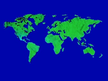 Mapa świata 3D fluorescencyjna