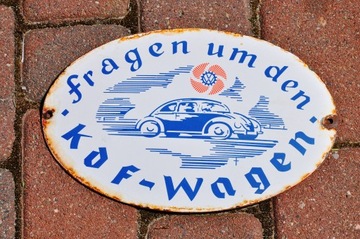 szyld emaliowany VW KDF Wagen