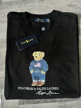 Czarna koszulka Polo Ralph Lauren miś bear męska 