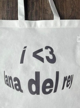 biała torba tote bag Lana Del Rey