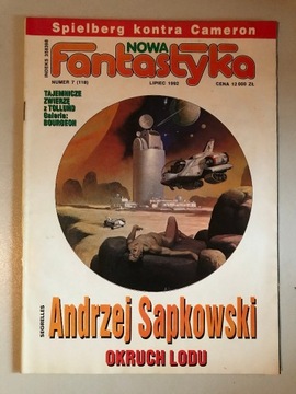 Miesięcznik Nowa Fantastyka. Numer 7 z 1992 r. Sapkowski "Okruch lodu"