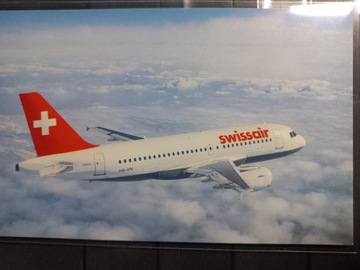 Pocztówka Samolot Swissair Airbus A319 