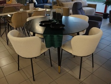 EMBOS stół czarny + 4 krzesła