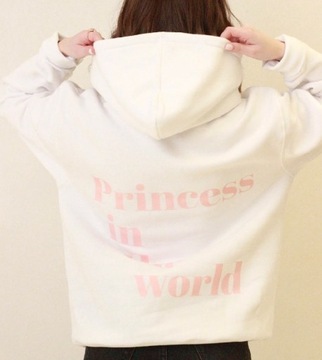 Biała bluza PARTYHOODIE - Princess in the world S 