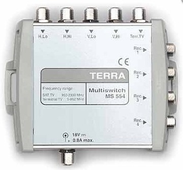 Multiswitch MS-554 Terra 5-wejściowy 4-wyjściowy