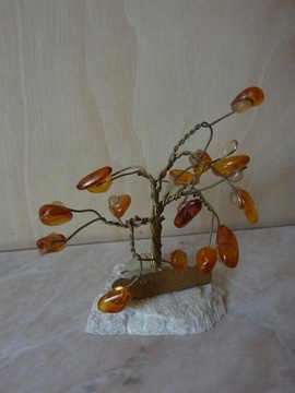 Extra Mini bursztyny drzewko szczęścia drut bonsai
