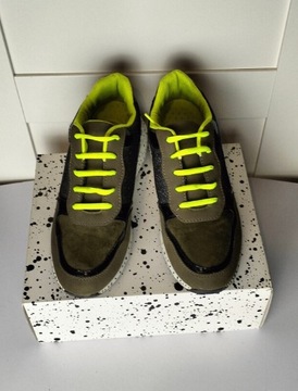 Buty damskie z brokatem na koturnie platformie r. 40 długość wkładki 26 cm 