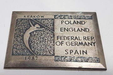 Medal Kraków 1987 Polska Anglia Niemcy Hiszpania