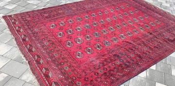 Afghan Turkmeński dywan wełniany 300x201 