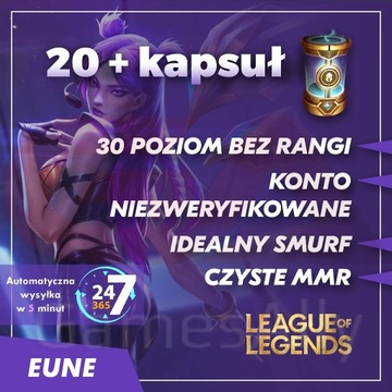 LEAGUE OF LEGENDS 20+ Kapsuł KONTO LOL SMURF EUNE