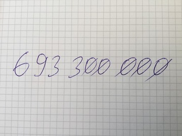 Platynowy numer 693 300 000