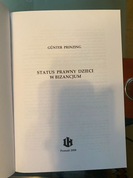Prinzing Status prawny dzieci w bizancjum