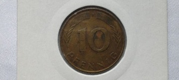 Niemcy 10 fenigów, 1978 r. Znak menniczy „F”. #S48