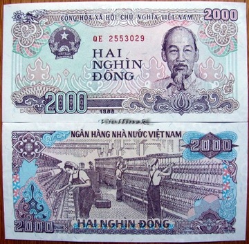 2000 DONG WIETNAM 1988 UNC