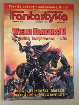 Miesięcznik Nowa Fantastyka. Numer 12 z 1992 r. Sapkowski "Maladie"
