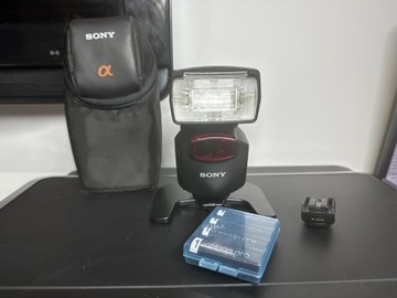 Lampa błyskowa Sony HVL-F43AM + ADP-MAA + Aku 