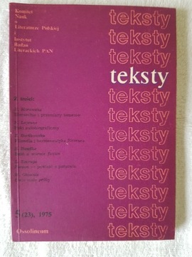 Teksty nr 23 (5/1975) Malarstwo; baśń; biografia