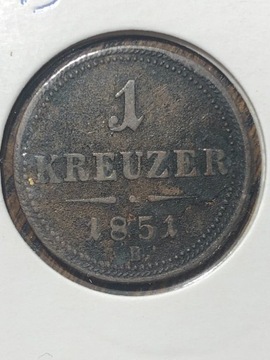 Austria 1 Krajcar 1851 B