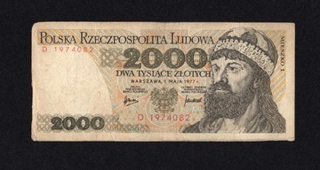 2000 złotych 1977 SER. D