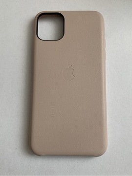 Plecki Apple leather Case IPhone 11 pro max beżowy