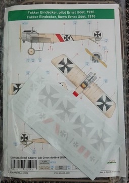 Eduard Fokker Eindecker 1/72