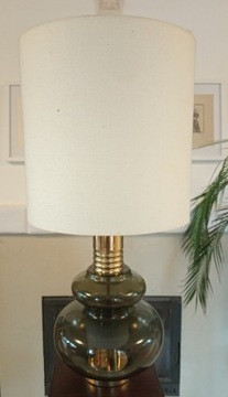 Autentyczna duża lampa Doria Leuchten szkło dymion
