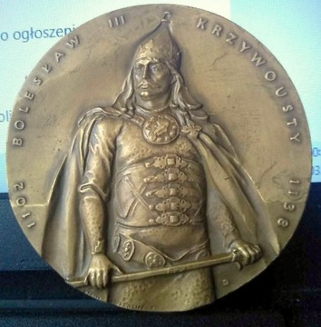 Medal z serii "Królowie Polscy" - B. Krzywousty.