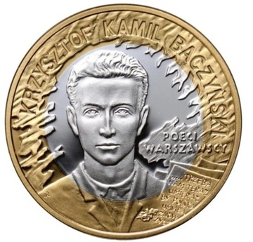 III RP, 10 złotych 2009, Krzysztof Kamil Baczyński