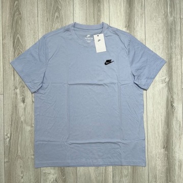 Koszulka t-shirt Nike haft logo tee niebieska blue