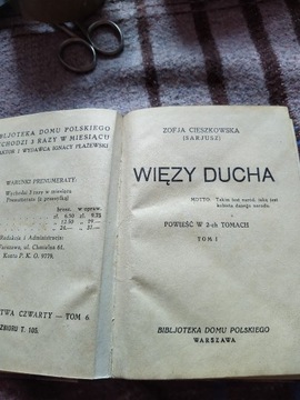 Więzy Ducha 2 tomy Zofja Cieszkowska Sarjusz 