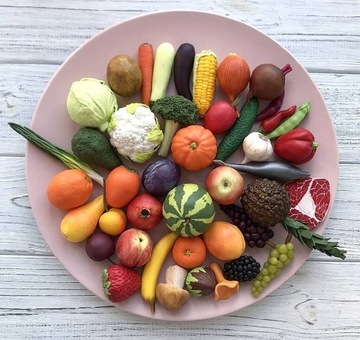Warzywa i owoce z polimerowej gliny
