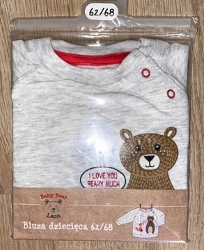 Bluzka dziecięca BABY BEAR LEON 62/68cm -2-6m-cy